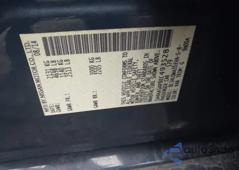 2014 Nissan Maxima 3.5 S/3.5 Sv from USA, damaged, VIN 1N4AA5AP8EC493528